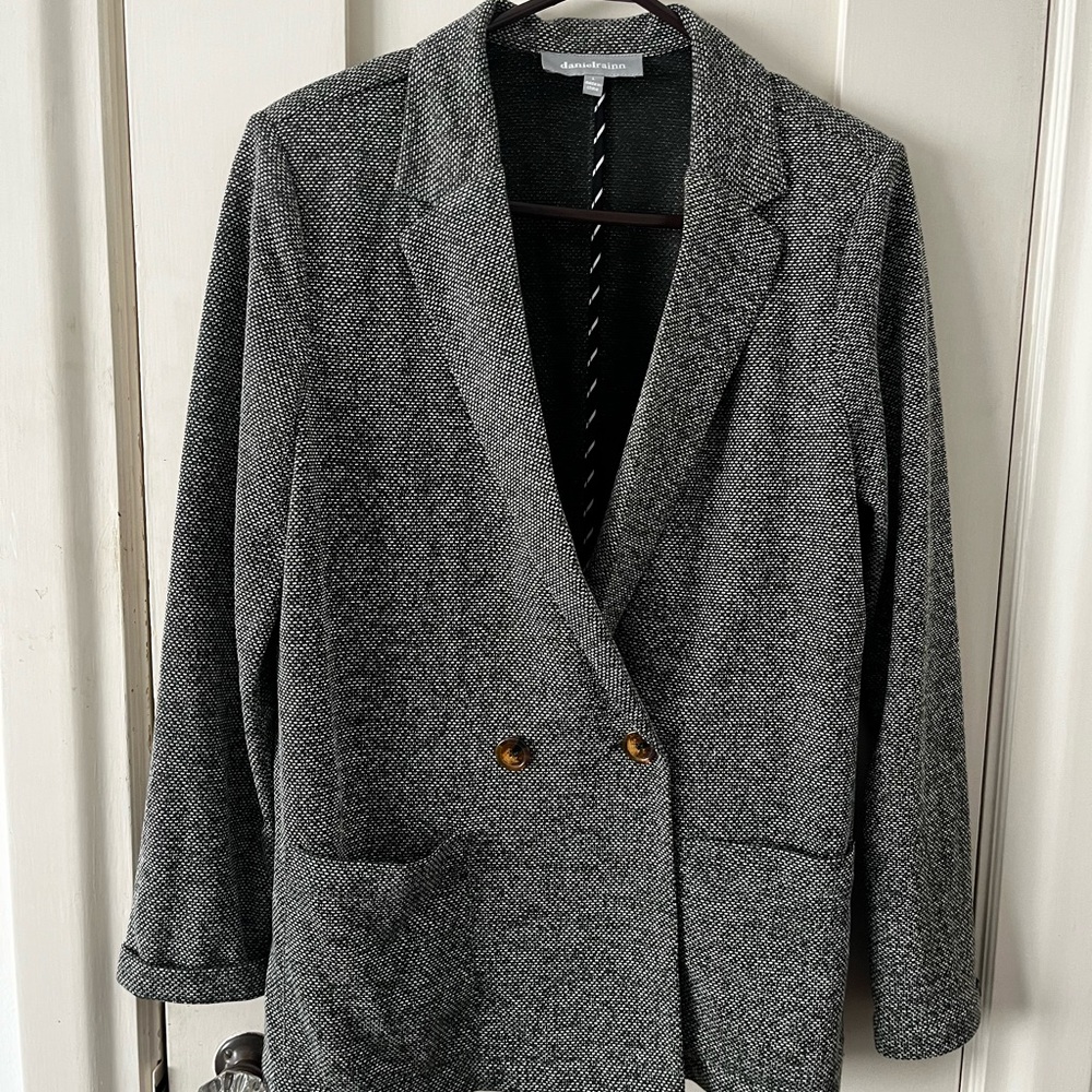 Green and white blazer